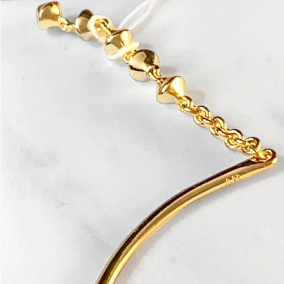 ALEXIS BITTAR • NEW Miss Havisham Horseshoe Celestial Pear Gold CZ Bracelet - Picture 9 of 9